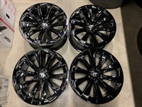 Four 2021 Tesla Model X factory 20 Wheels OEM Rims NEW Gloss black powder coat