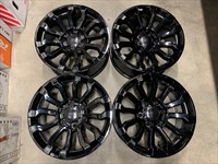 Four 2021 GMC Sierra AT4 Factory 18 Wheels Gloss Black 5909 OEM Rims Silverado 
